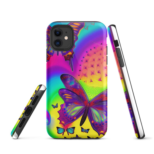 Tough iPhone case - Psychedelic Butterfly