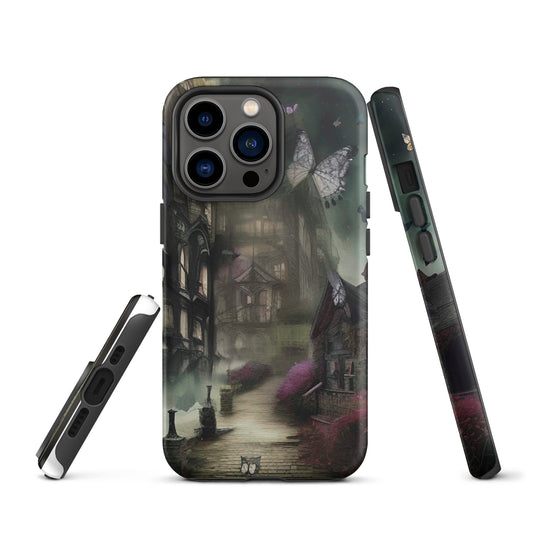Tough iPhone case - Butterfly Street Scene