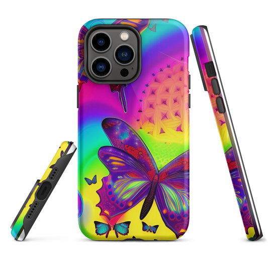 Tough iPhone case - Psychedelic Butterfly
