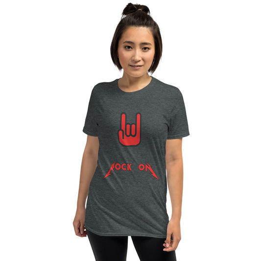 Women's Short-Sleeve Unisex T-Shirt- ROCK ON!
