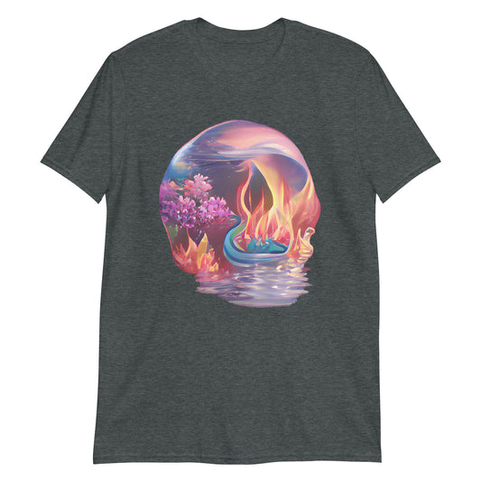 Short-Sleeve Unisex Tee - Fire Skull 1
