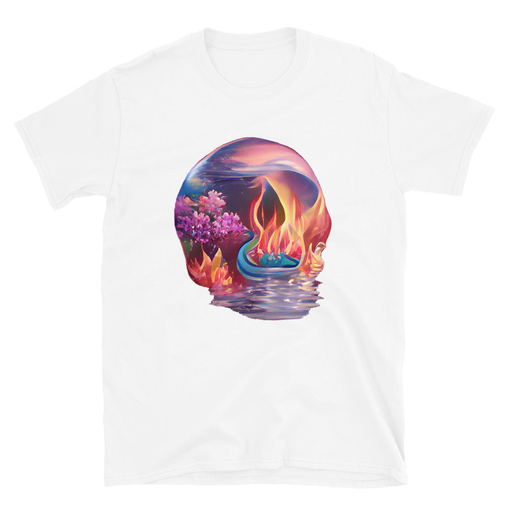Short-Sleeve Unisex Tee - Fire Skull 1