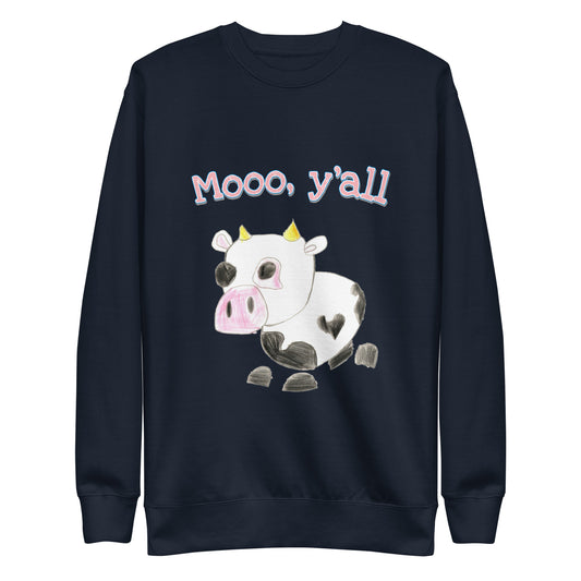 Women's Premium Sweatshirt - Mooo, Y'all
