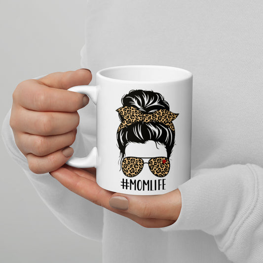 Mug (White glossy) - #MOMLIFE
