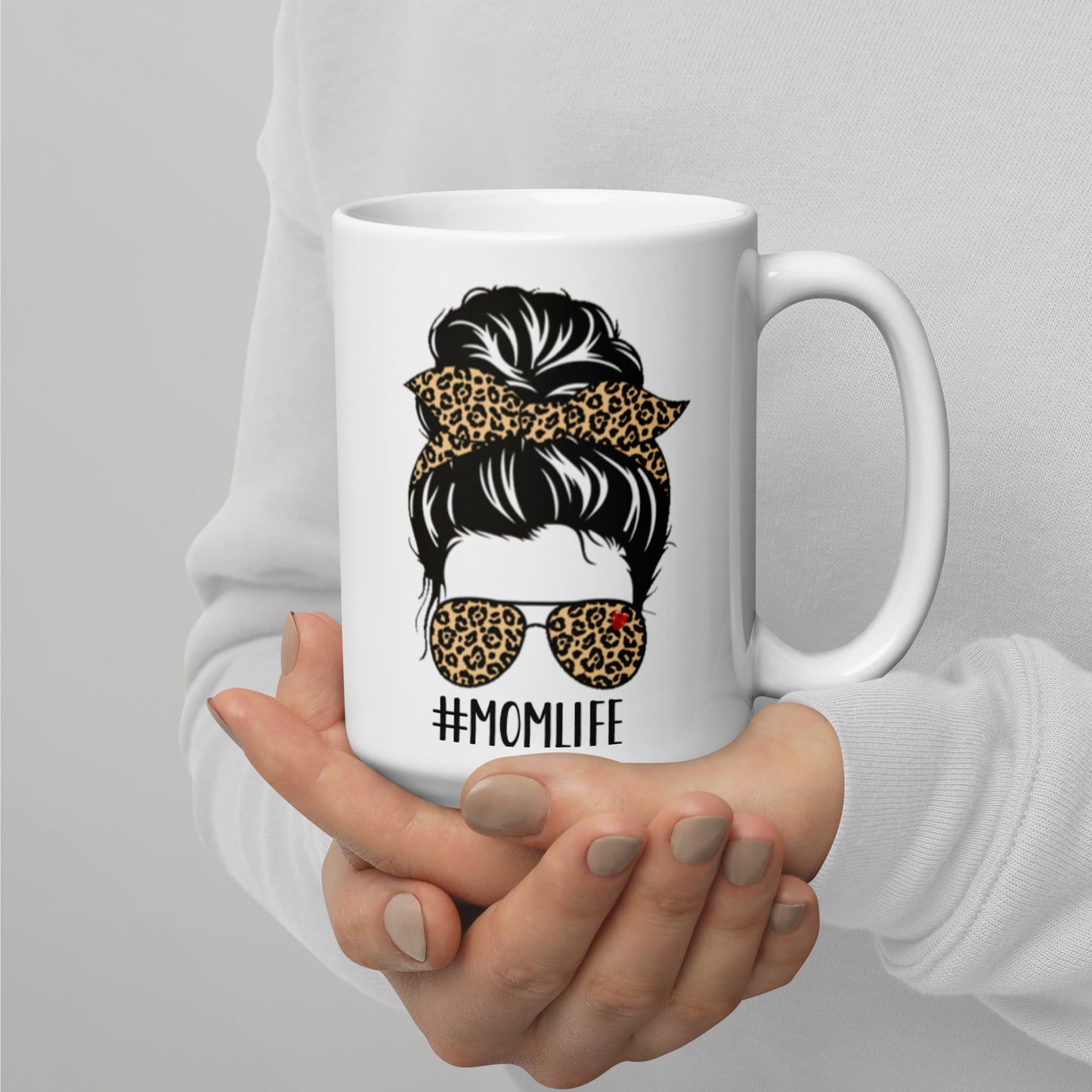 Mug (White glossy) - #MOMLIFE