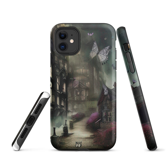 Tough iPhone case - Butterfly Street Scene