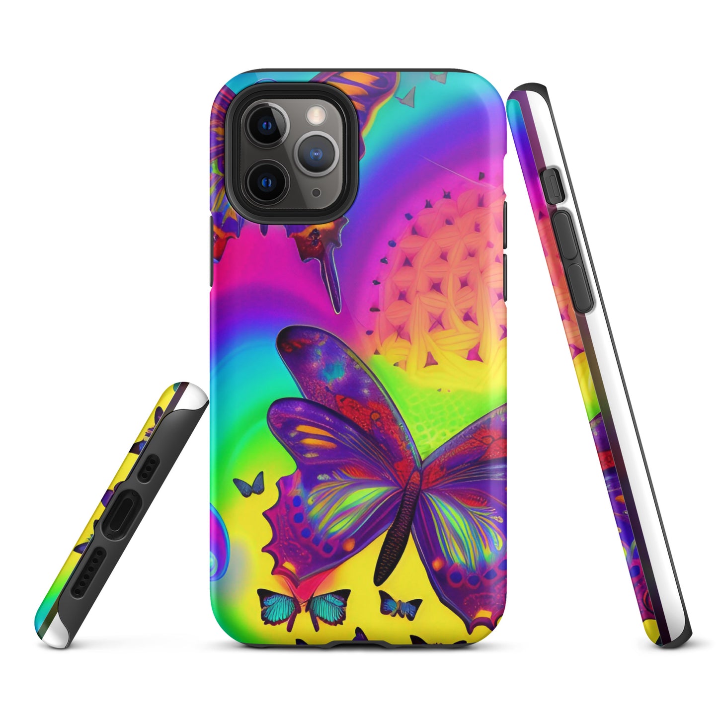 Tough iPhone case - Psychedelic Butterfly