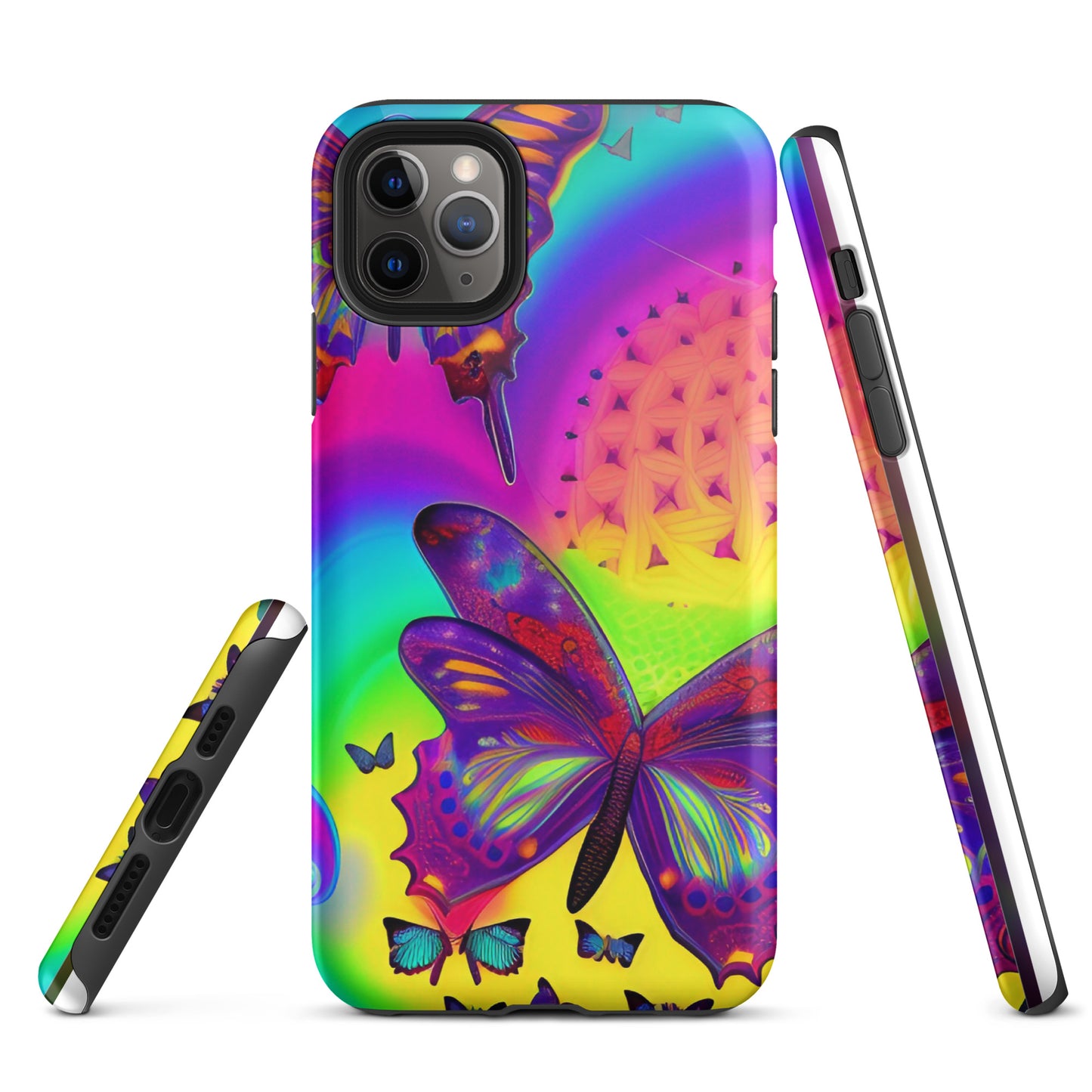 Tough iPhone case - Psychedelic Butterfly