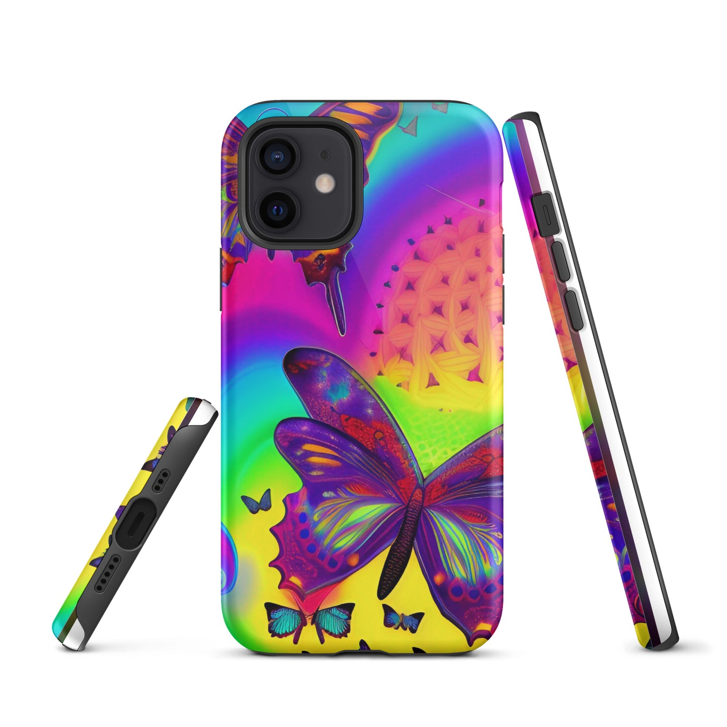Tough iPhone case - Psychedelic Butterfly