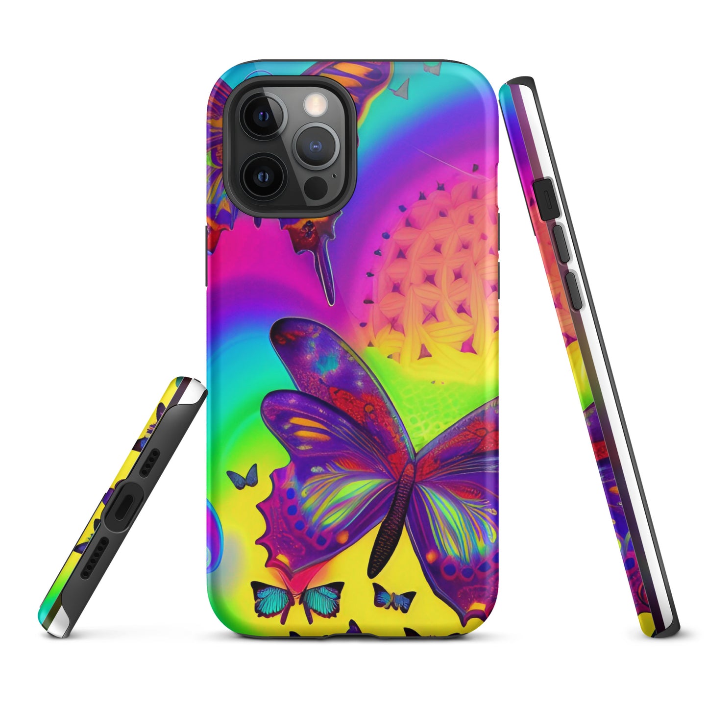 Tough iPhone case - Psychedelic Butterfly