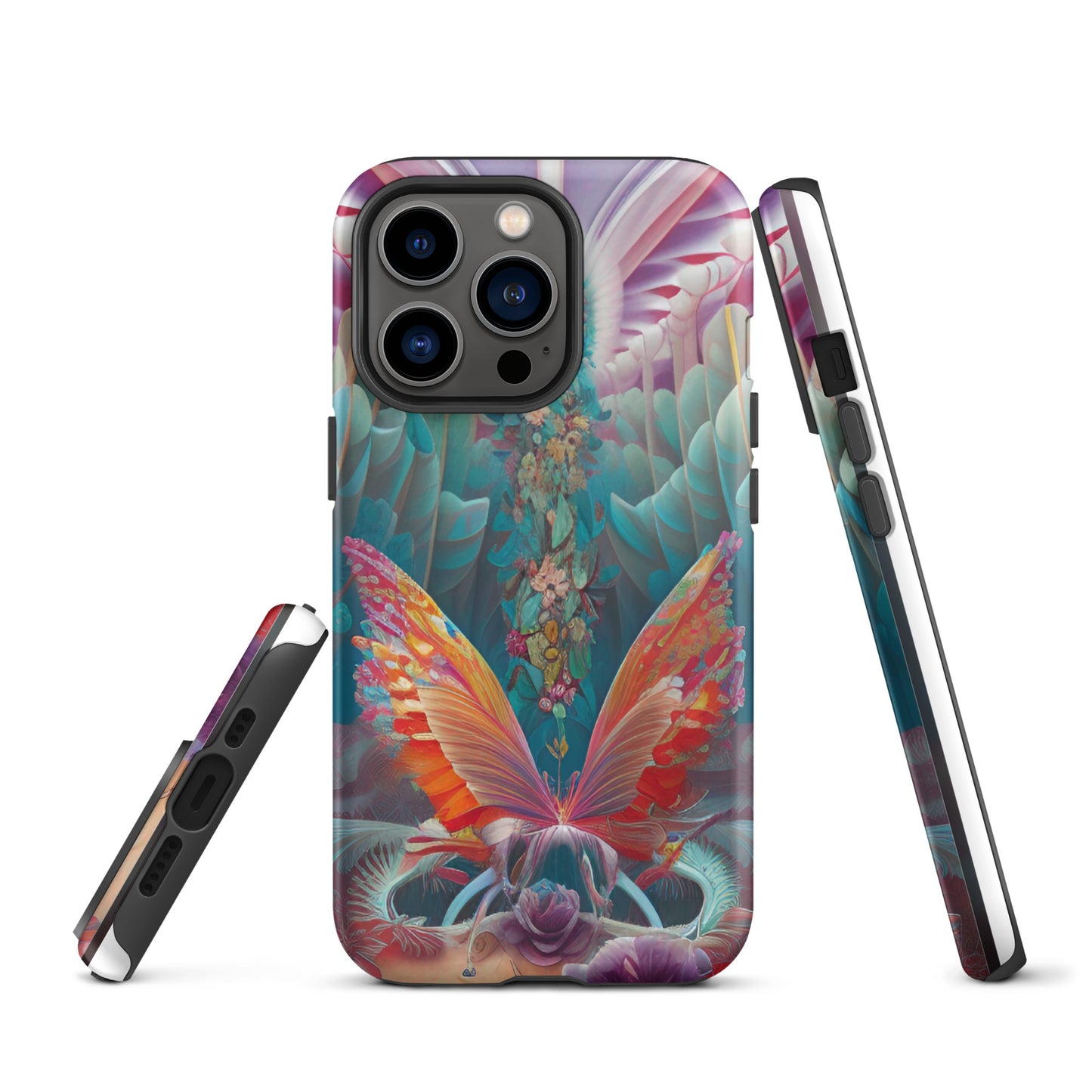 Tough iPhone case- Psychedelic Butterfly