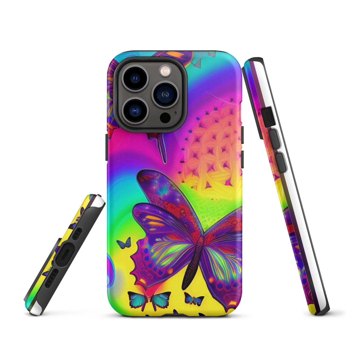 Tough iPhone case - Psychedelic Butterfly