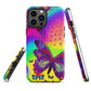 Tough iPhone case - Psychedelic Butterfly
