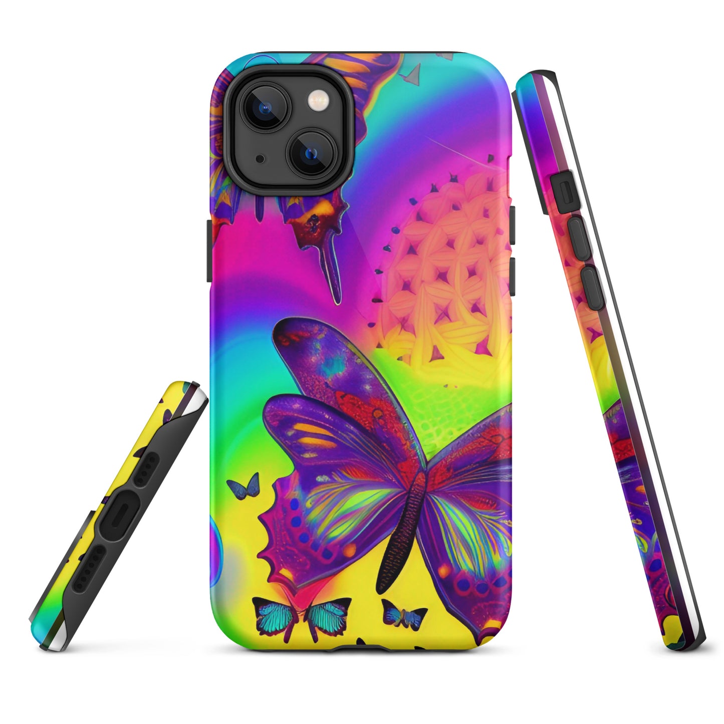 Tough iPhone case - Psychedelic Butterfly