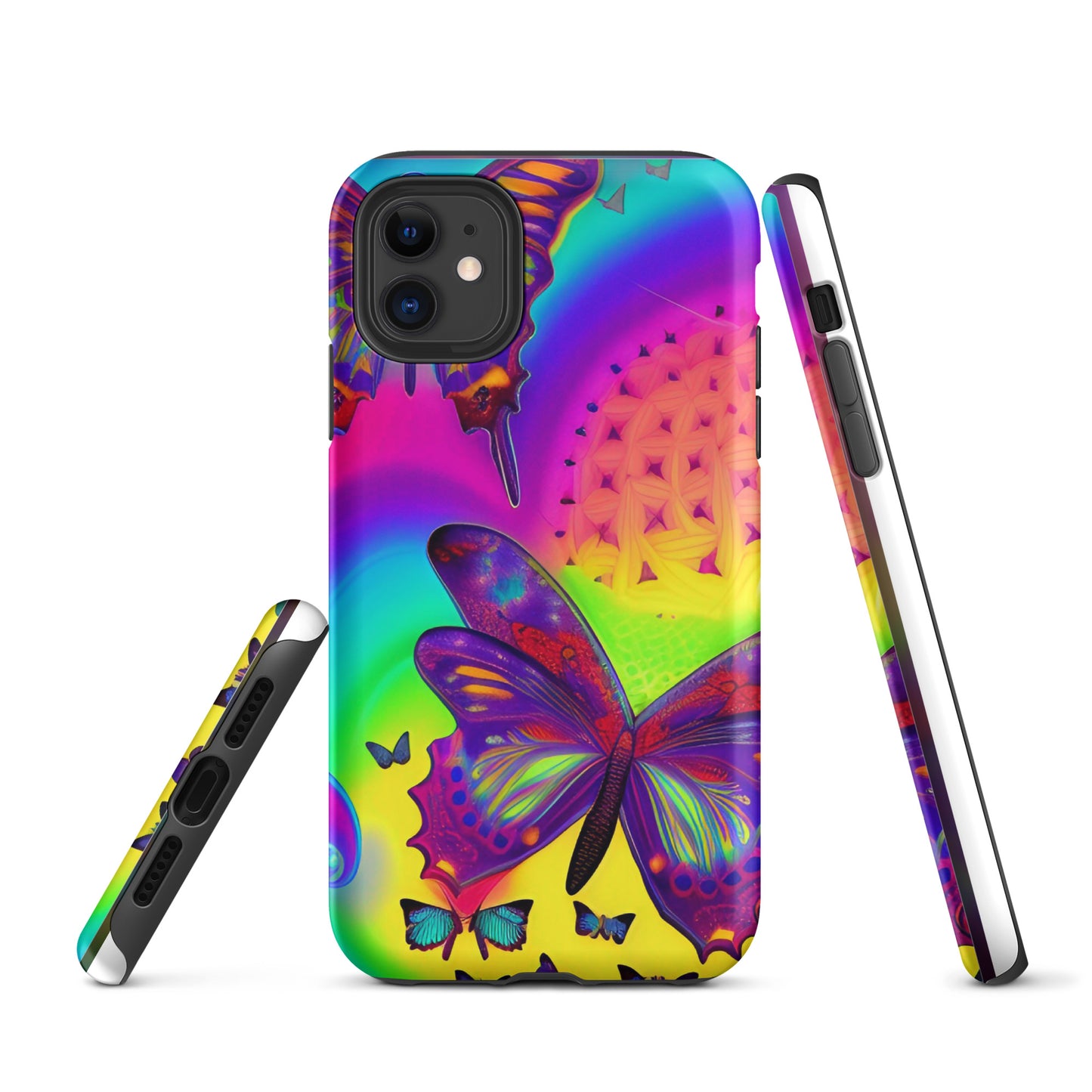 Tough iPhone case - Psychedelic Butterfly