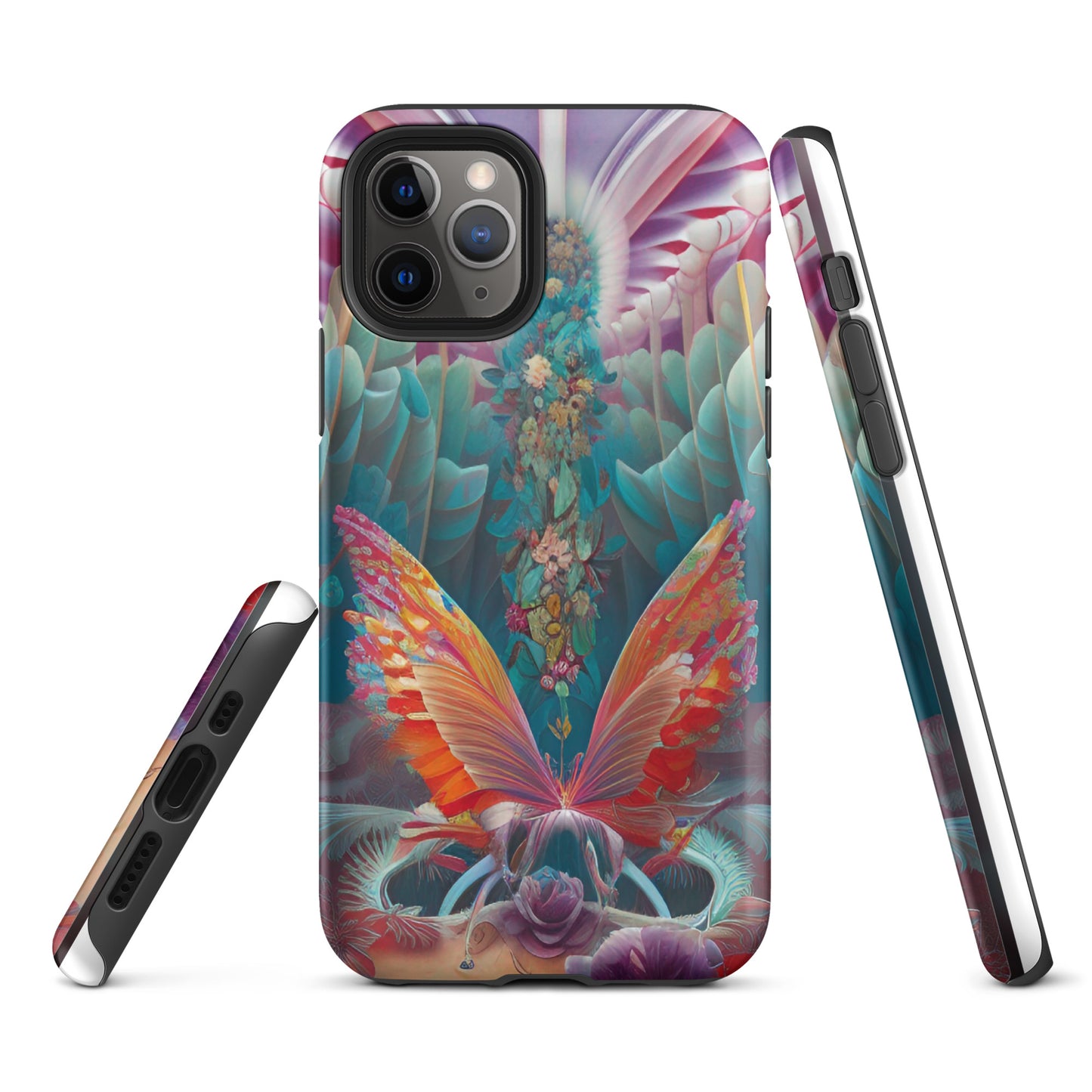 Tough iPhone case- Psychedelic Butterfly