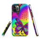 Tough iPhone case - Psychedelic Butterfly