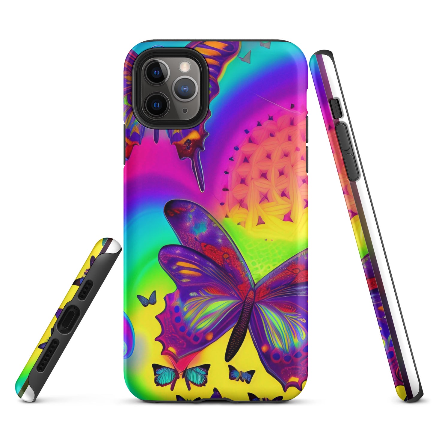 Tough iPhone case - Psychedelic Butterfly