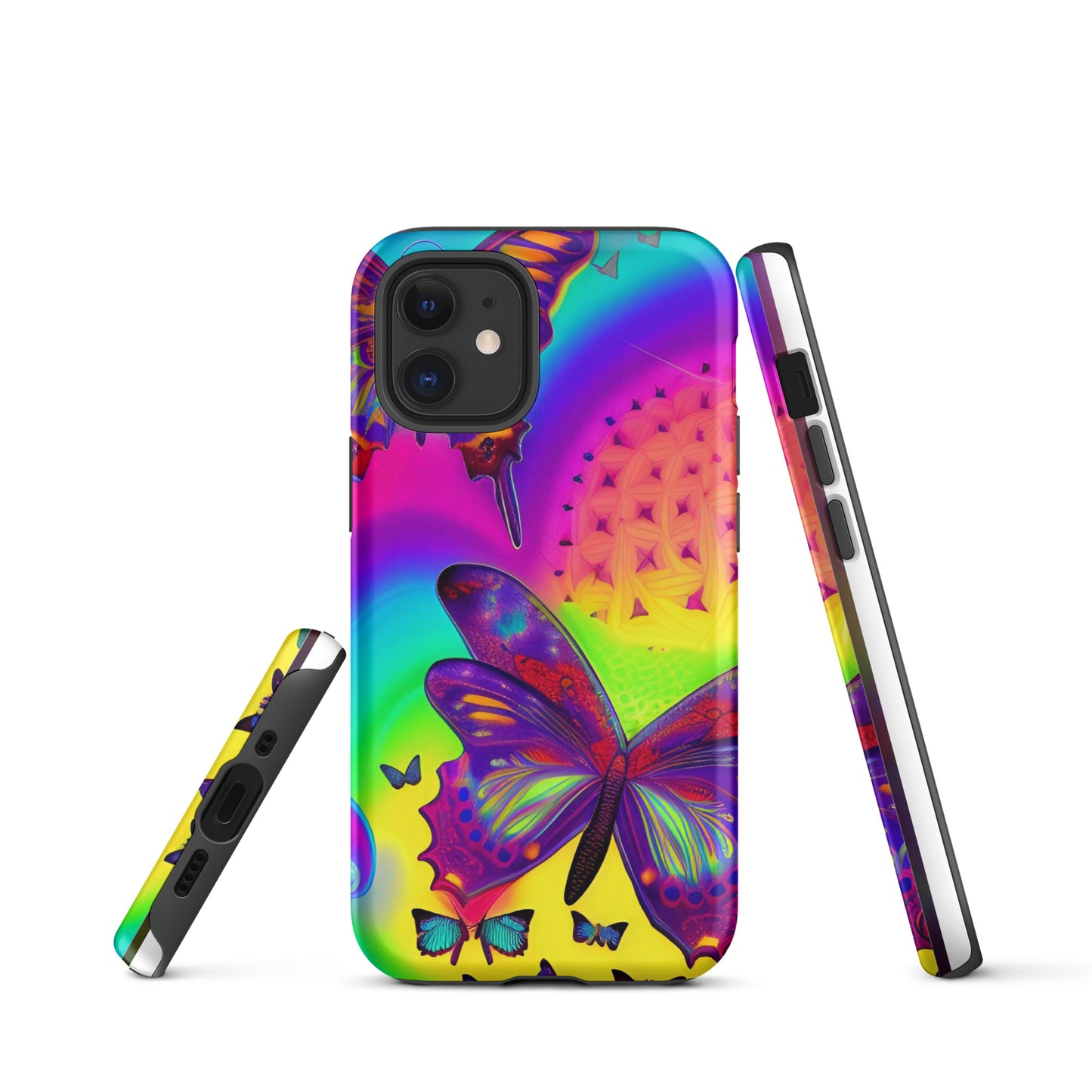 Tough iPhone case - Psychedelic Butterfly