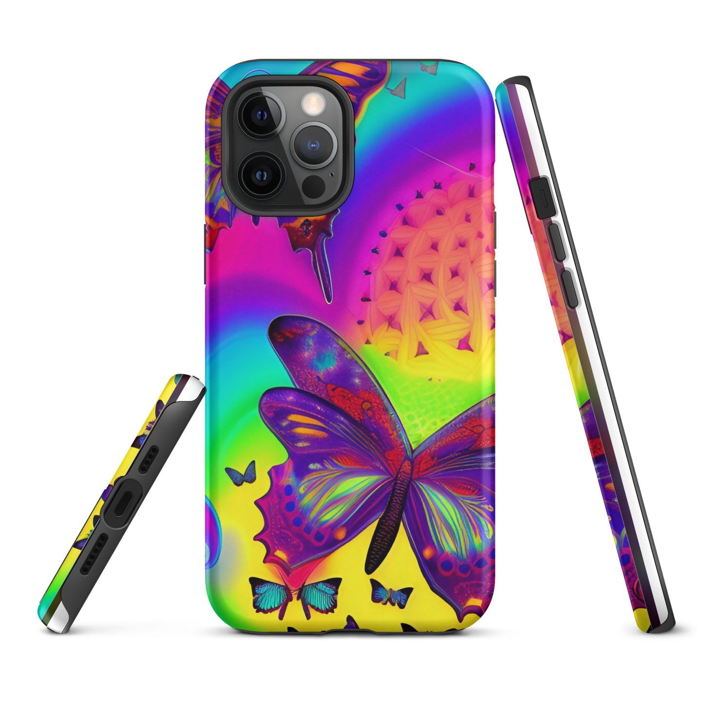 Tough iPhone case - Psychedelic Butterfly