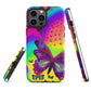 Tough iPhone case - Psychedelic Butterfly