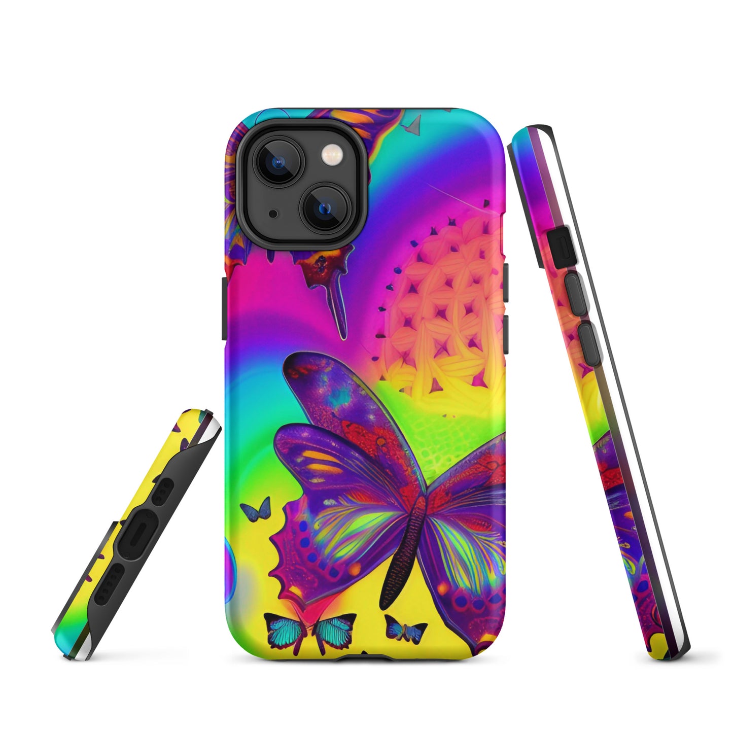 Tough iPhone case - Psychedelic Butterfly