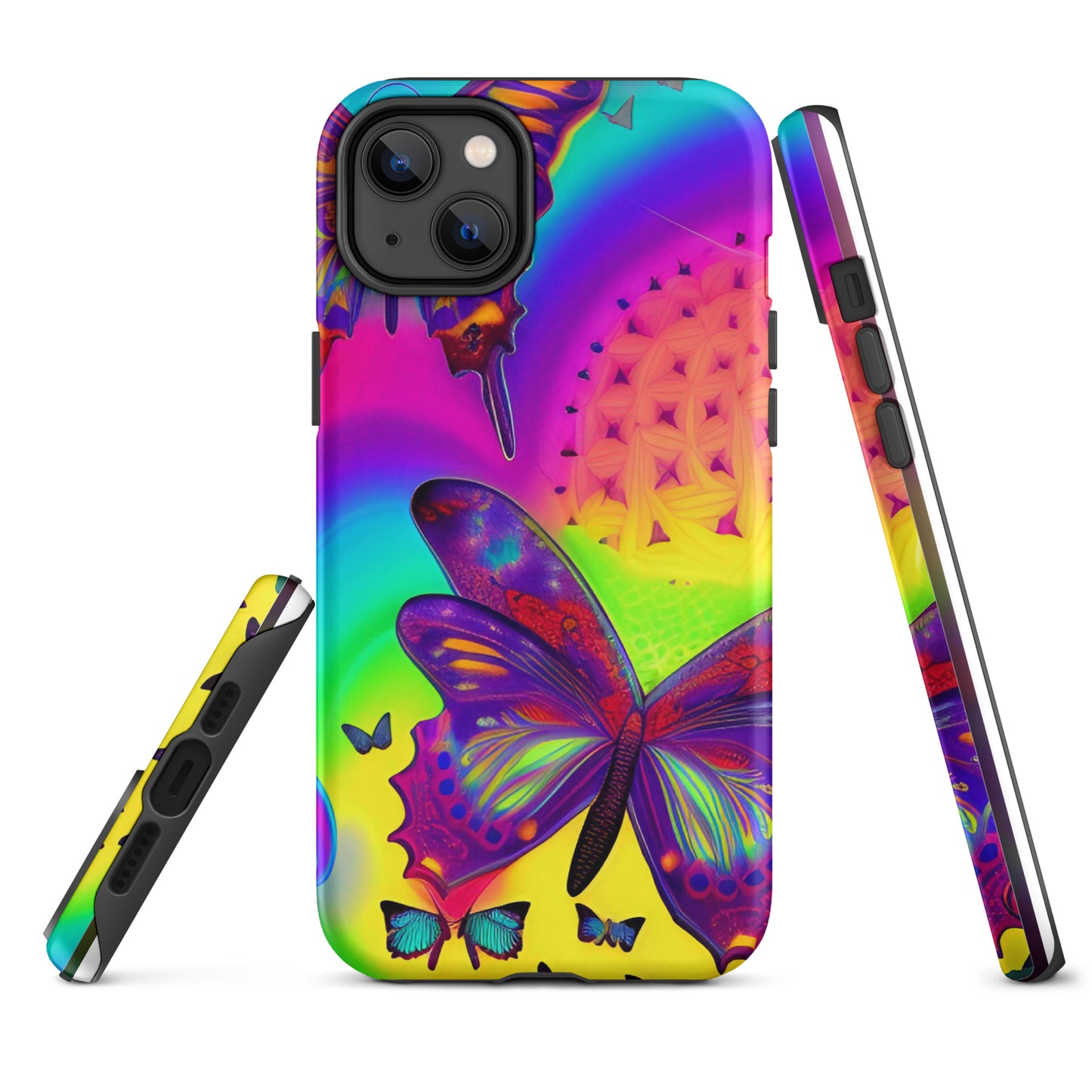 Tough iPhone case - Psychedelic Butterfly