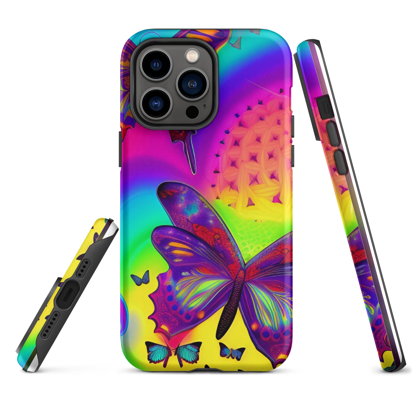 Tough iPhone case - Psychedelic Butterfly