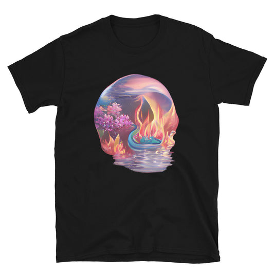 Short-Sleeve Unisex Tee - Fire Skull 1