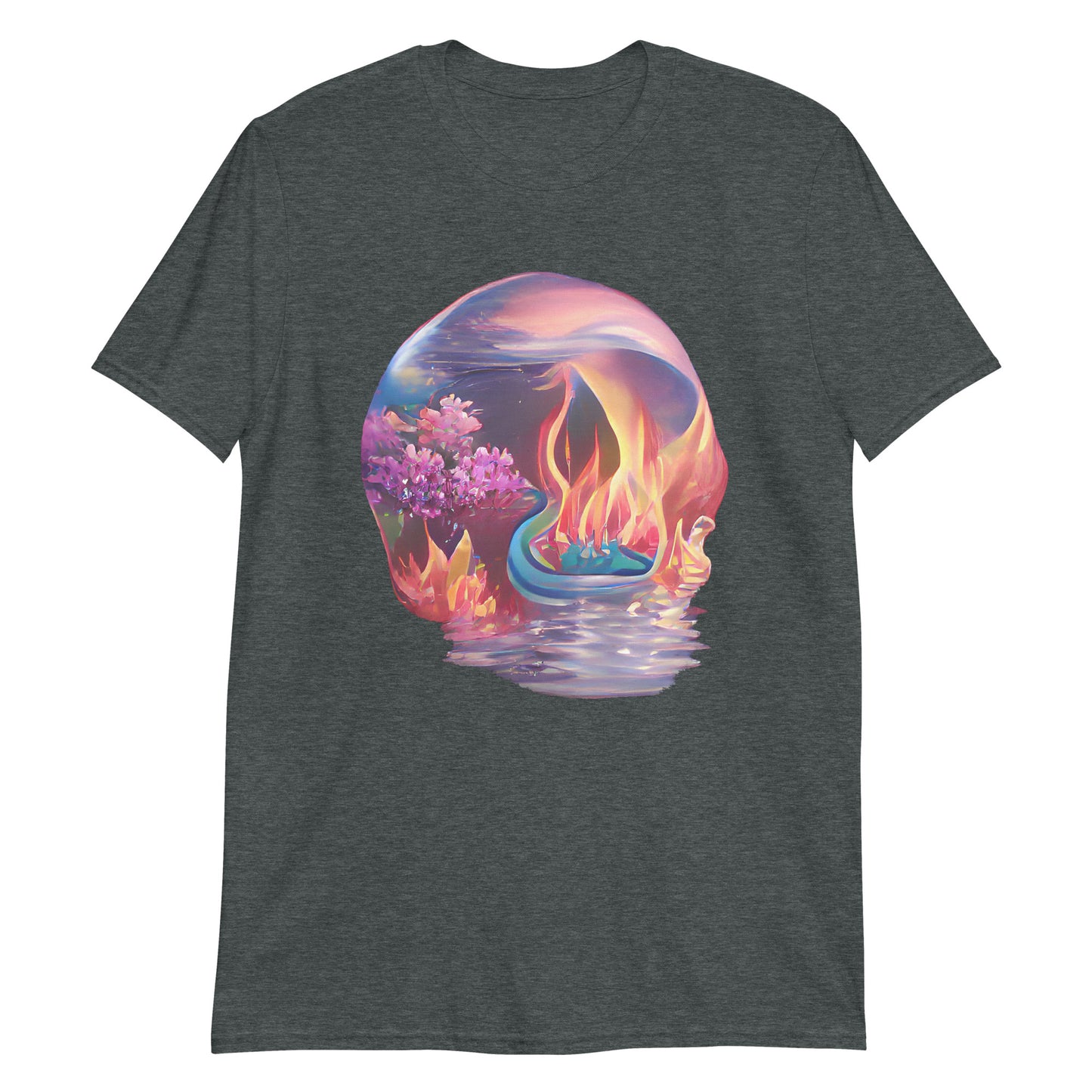 Short-Sleeve Unisex Tee - Fire Skull 1