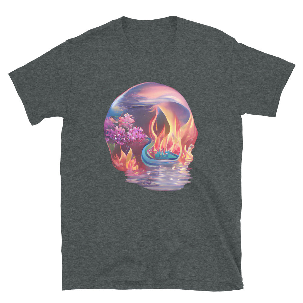 Short-Sleeve Unisex Tee - Fire Skull 1