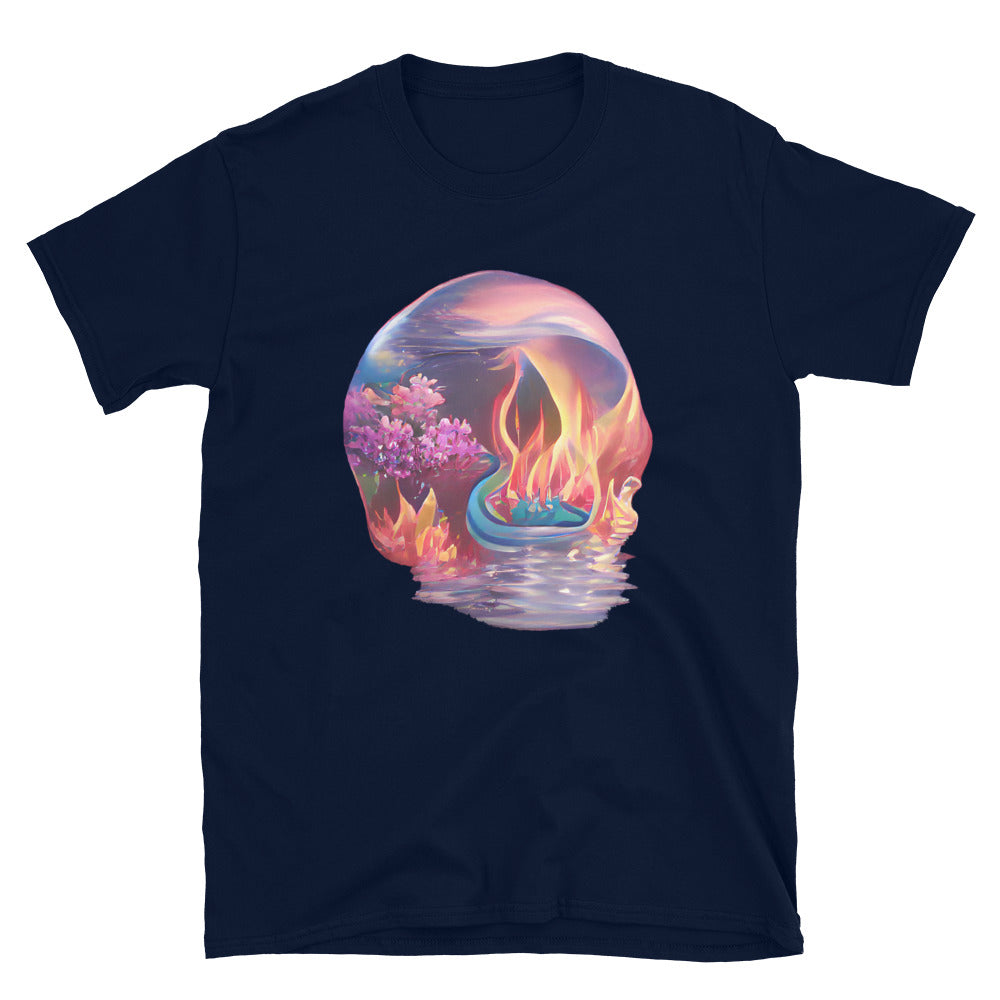 Short-Sleeve Unisex Tee - Fire Skull 1