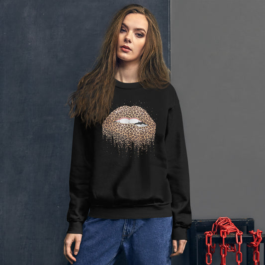 Women's Organic Sweatshirt - Bite Your Lip