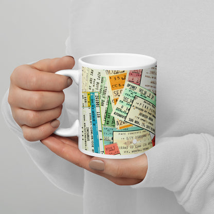 Mug (Ceramic Glossy) - Vintage Concert Collage