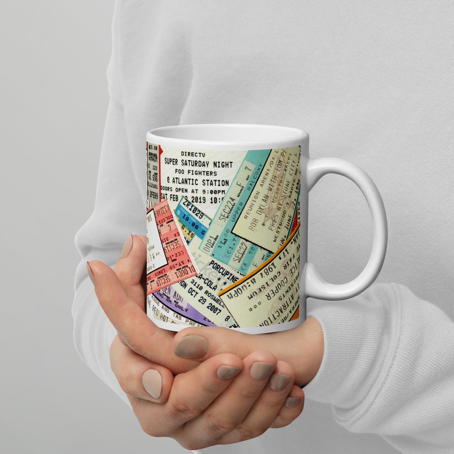 Mug (Ceramic Glossy) - Vintage Concert Collage