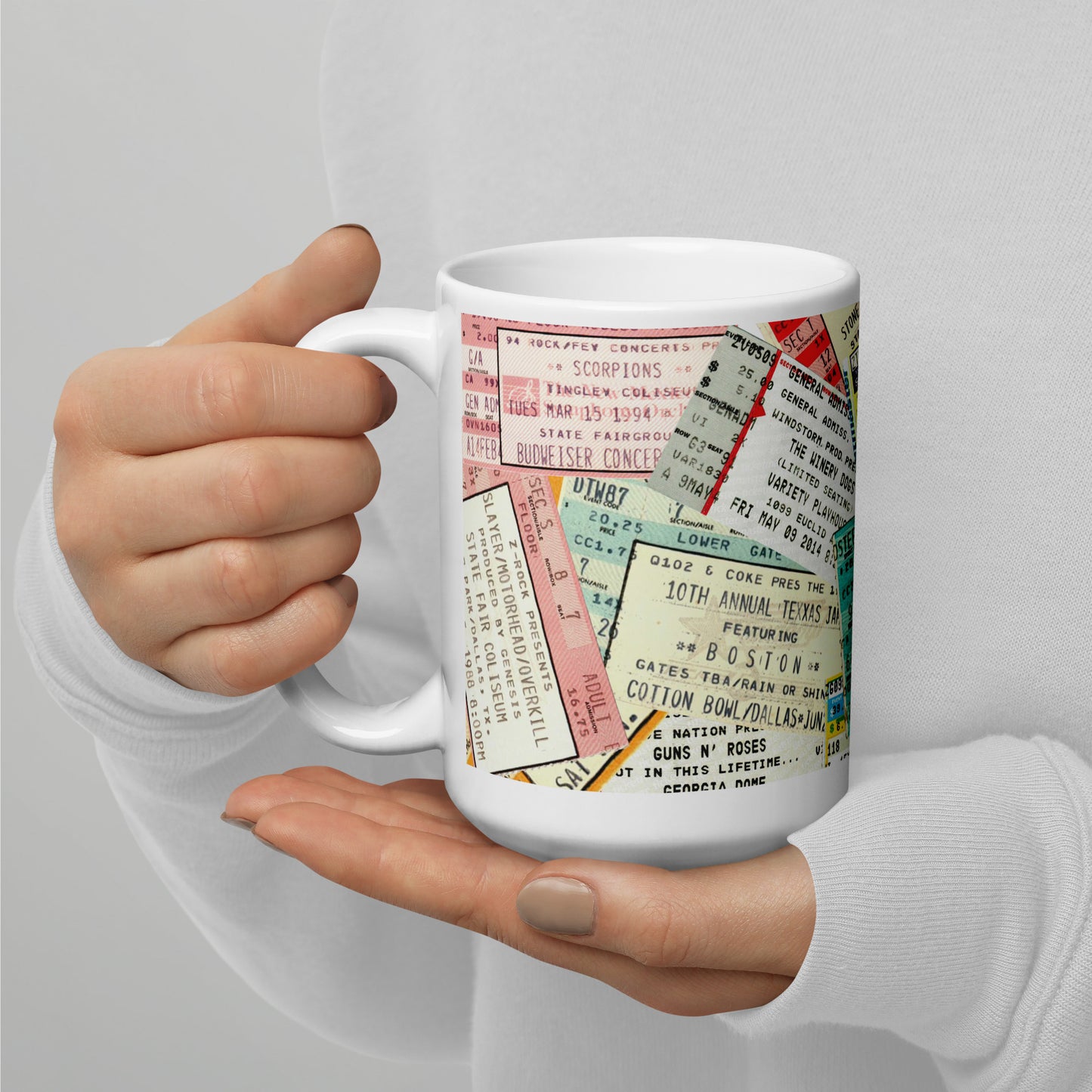 Mug (Ceramic Glossy) - Vintage Concert Collage