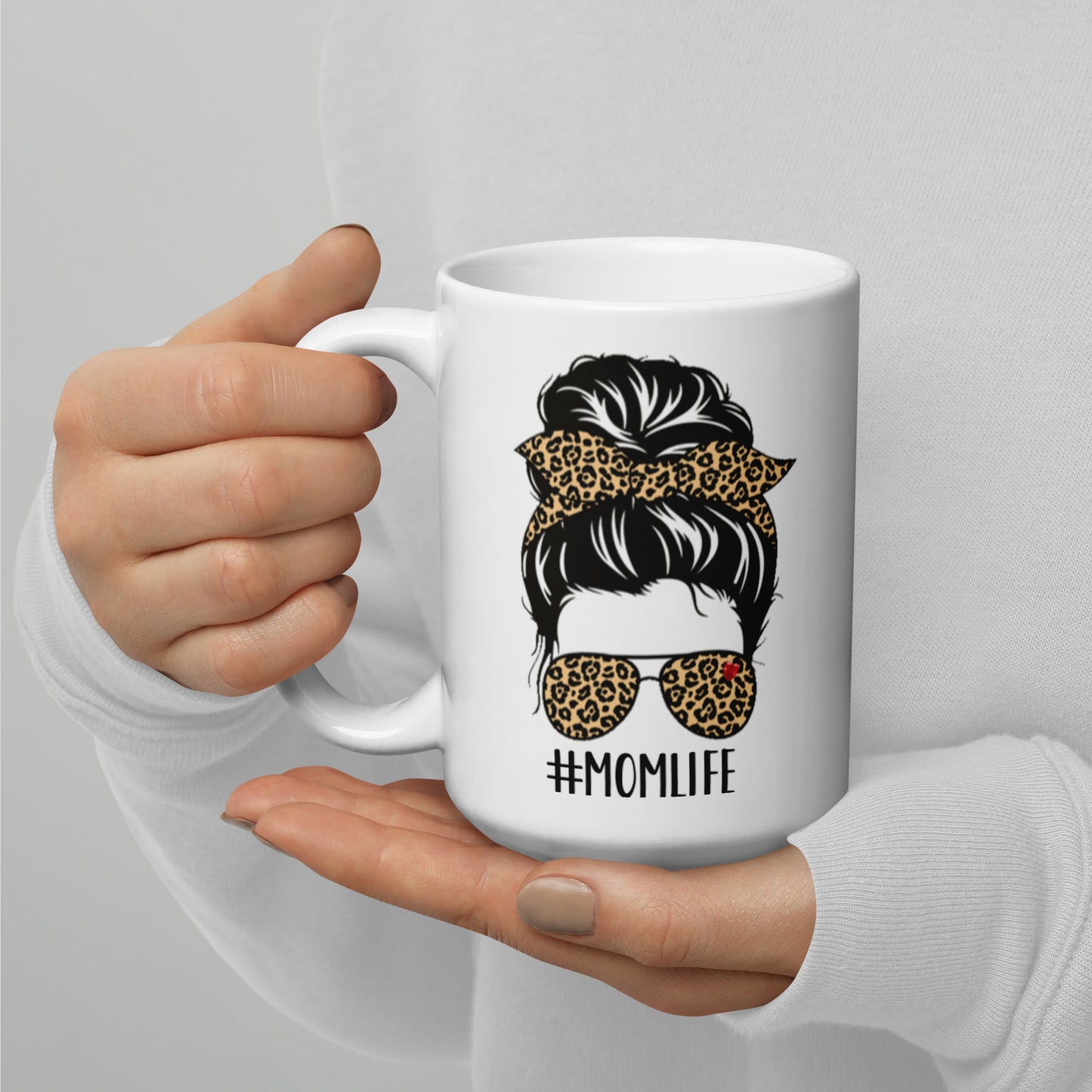 Mug (White glossy) - #MOMLIFE