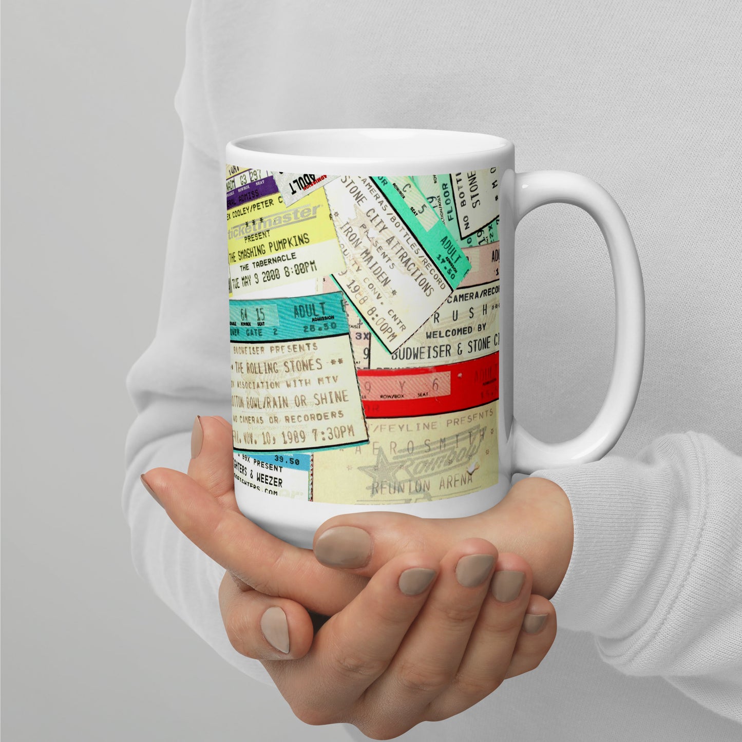 Mug (Ceramic Glossy) - Vintage Concert Collage