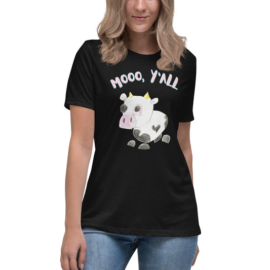 Women's Relaxed Tee - Moo, Y'all