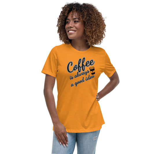 Women's Relaxed T-Shirt- Coffee