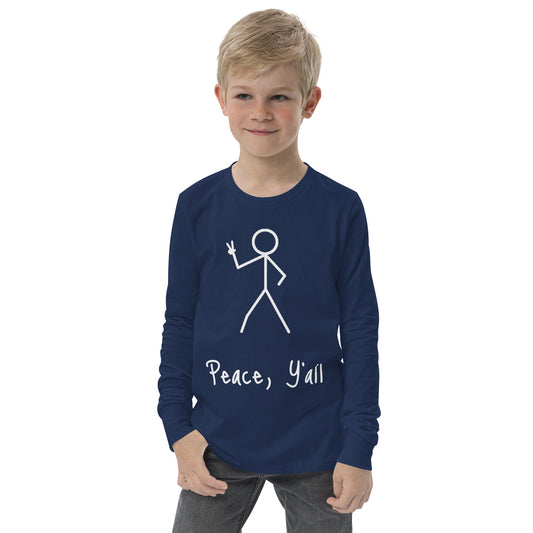Youth long sleeve tee - Peace Y'all