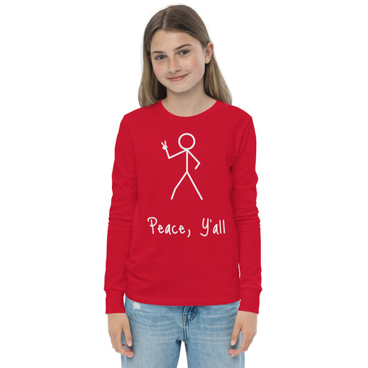Youth long sleeve tee - Peace Y'all